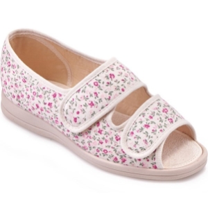 Milly Shoe - Size 4 - Beige/Pink Floral