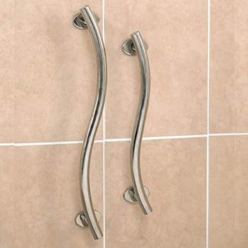 Luxury Curved Polished Stainless Steel Grab Rail