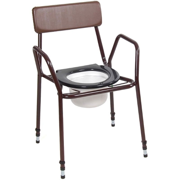 Commode - Height Adjustable - 45-60cm - Stacking - 180kg User Weight 