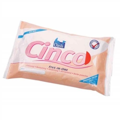 Oasis Cinco Moist Cleansing Wipes