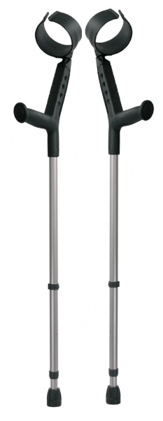 Lightweight Adjustable Forearm Crutch - Closed Cuff - Pair