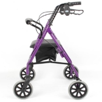 Lightweight Four-Wheel Rollator - Purple