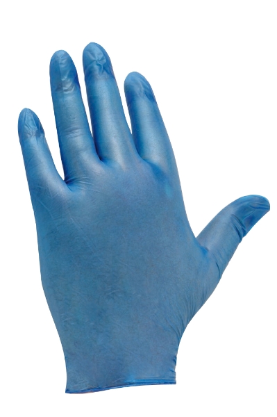 Vinyl Powder-Free Gloves - Blue a