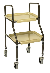 Adjustable Height Two Tray Trolley