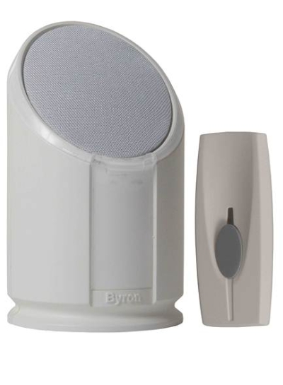 Byron Wirefree Extra Loud Portable Door Chime With Strobe Light