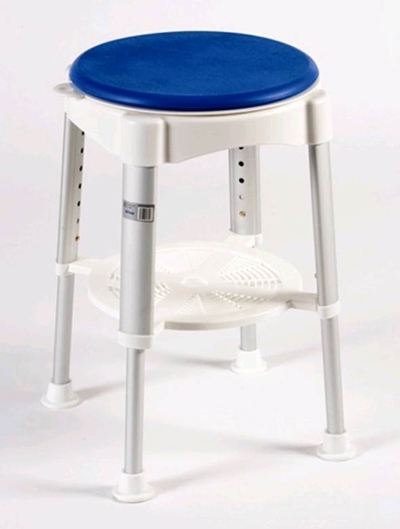 Shower Stool With Rotating Padded Seat